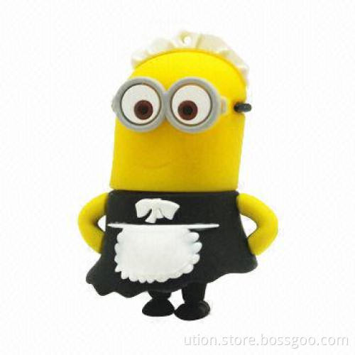 Cartoon Style Promotional USB Accessory with 1 to 32GB Memory Capacity, Free Sample and Package